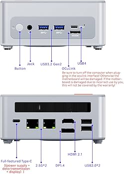 Amazon.com: AOOSTAR GEM12 AMD Ryzen 9 6900HX Mini PC(8C/16T,up to