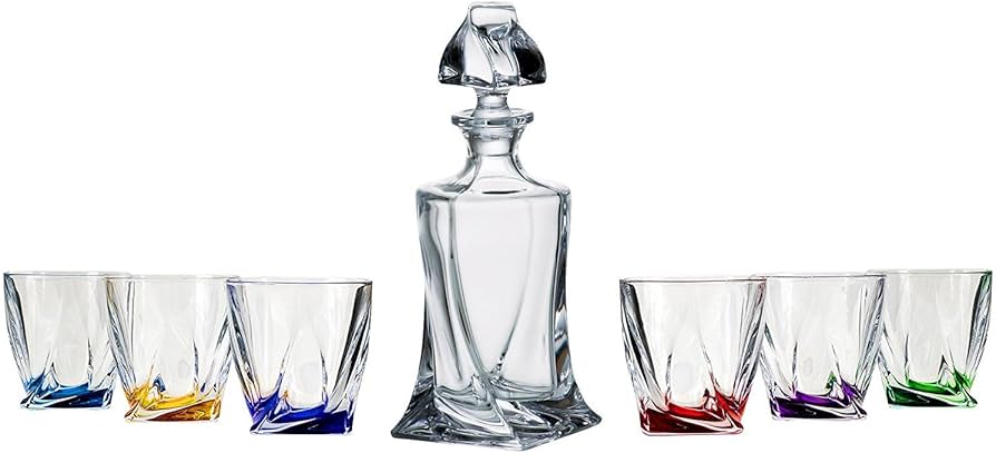 Amazon.co.jp: Bohemiaクリスタル、28オンスクリスタルデキャンタ& 6つ