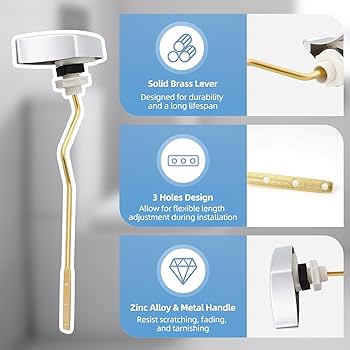 Hibbent Metal Toilet Handle Replacement, Compatible with TOTO