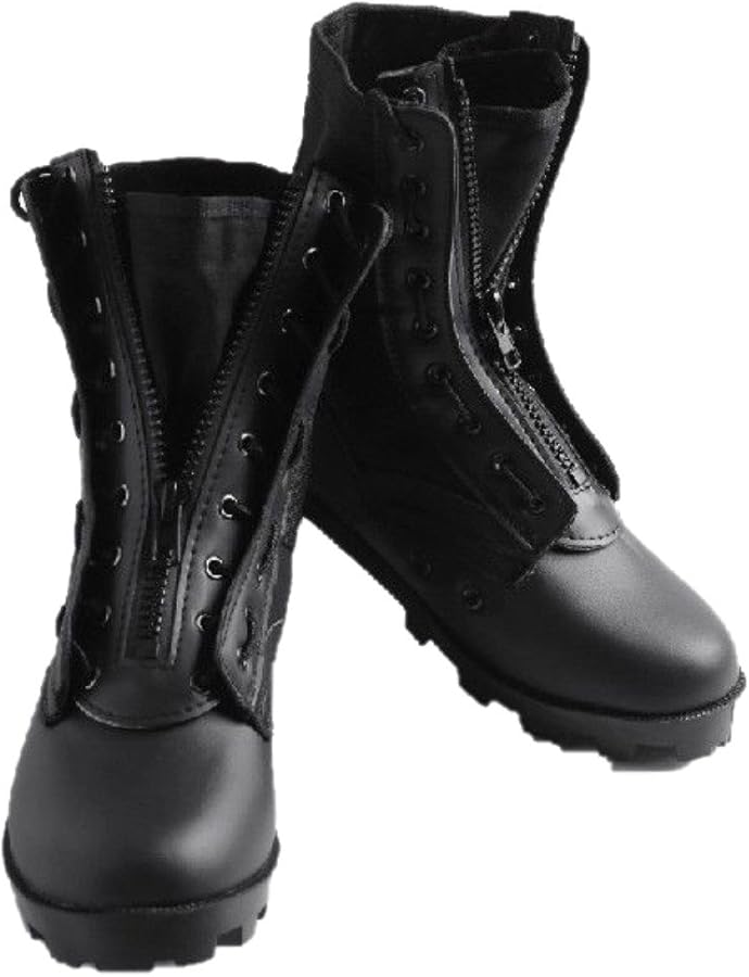 Amazon | 米軍 G.I. STYLE パイロットブーツ レザージッパー ブラック