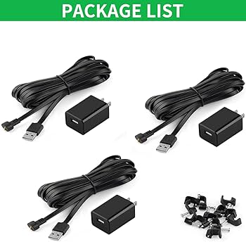 Amazon | wochel 3本パック 電源ケーブル Google Nest Cam屋外または