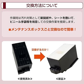 Amazon.co.jp: Ecoink 交換用廃インクパッド トレー付き セット【A