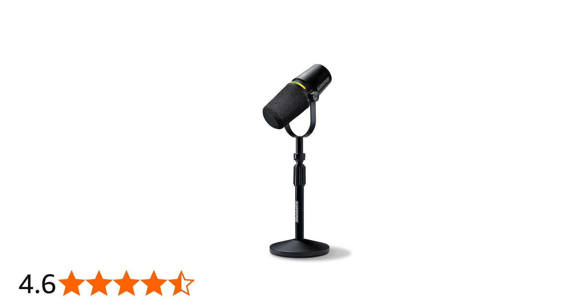 Shure MV7+ Podcast Dynamic Microphone with Stand – OBS Certified