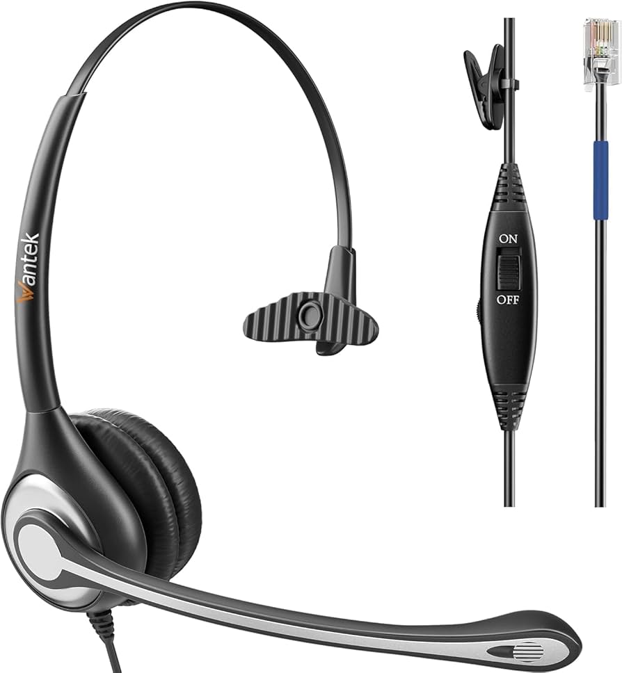Amazon.com: Wantek Cisco Phone Headset with Microphone Noise