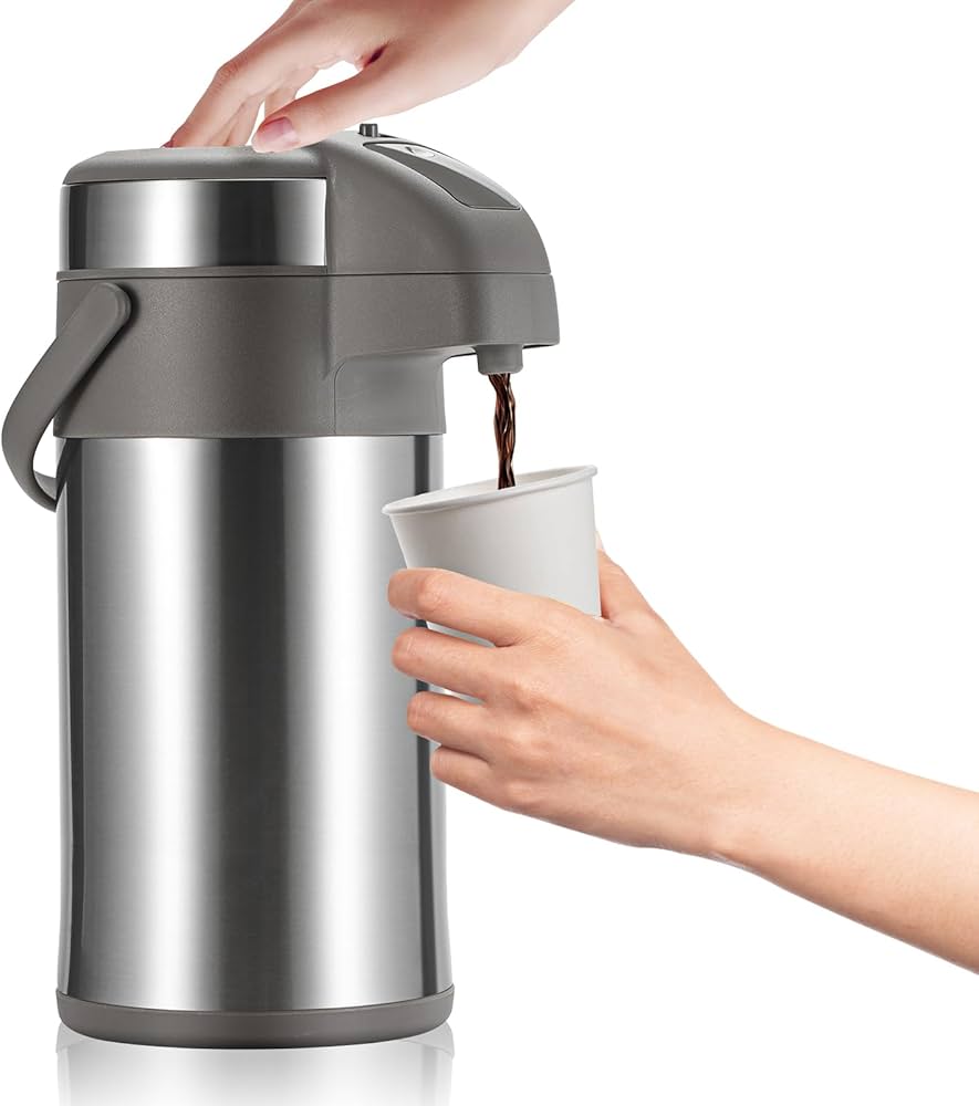 Amazon.com: OJOJ 4L/133OZ Thermal Coffee Carafe with Pump, Thermal
