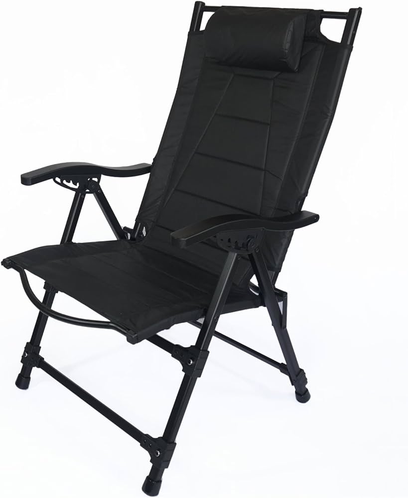 Amazon.co.jp: RcrCamp カーボネイトリクライニングチェア ブラック