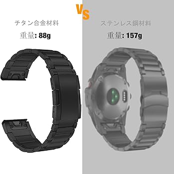 Amazon.co.jp: Quickfit 22mm チタン製ベルトに適合ガーミン Garmin