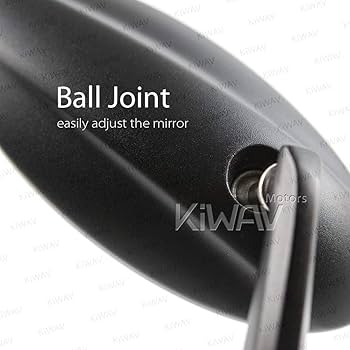 Amazon | KiWAV バーエンドミラー ウルトラ 黒 5mm / 6mmネジ式