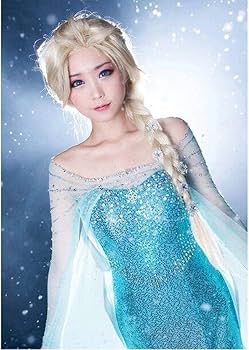 Amazon.co.jp: Formemory エルサ ウィッグ コスプレ 三つ編み 金髪