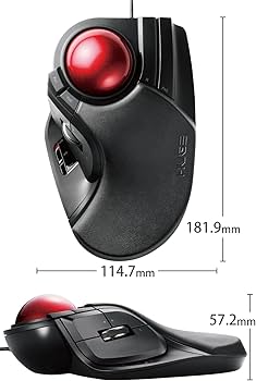 Amazon.co.jp: エレコム トラックボールマウス 有線 大玉 8ボタン