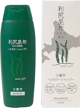 Amazon | 利尻昆布ヘアカラーシャンプー250mL(ブラック) | 日本