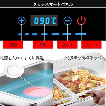 Amazon.co.jp: ビュッフェサーバー チェーフィングディッシュ 大パネル