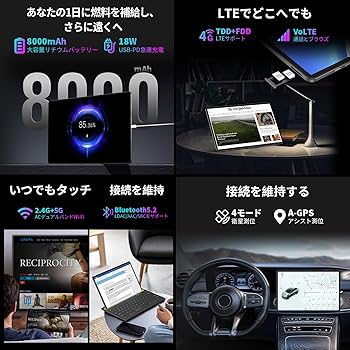 Amazon.co.jp: 2024 タブレット Android 14、Widevine L1対応 G99
