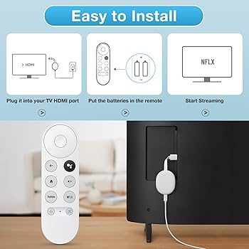 Amazon | Google-Chromecast-Remote、Google TVリモート4K/HD、Google