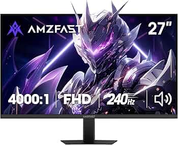 Amazon.com: Amzfast 27 Inch 240Hz Gaming Monitor, FHD Fast VA