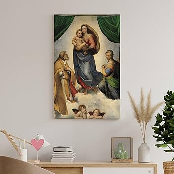 Amazon.co.jp: Raphaelラファエロ・サンティ 《システィーナの聖母