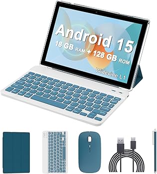 Amazon.com : Android 15 Tablet, 10 inch 2 in 1 Tablets with