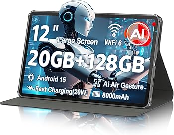Amazon.com : Tablet, Android 15 Tablet, 20GB RAM 128GB ROM 1TB