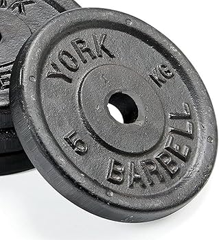 Amazon.co.jp: York Fitness 鋳鉄製ウェイトプレート 標準的な直径1