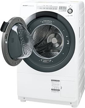 Amazon | シャープ SHARP コンパクトドラム 左開き ES-S7C-WL 洗濯