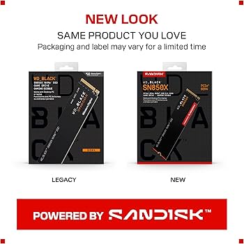 WD_Black SN850X 2TB NVMe SSD - M.2 2280, Up to 7,300 MB/s Read