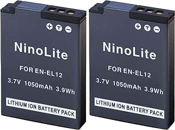 Amazon | NinoLite EN-EL12 互換 バッテリー 2個セット ニコン COOLPIX