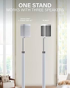 Amazon.com: SANUS Adjustable Height Wireless Speaker Stands