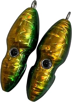 Amazon | イカ型 オモック タングステン タイラバシンカー 45g 緑金 2