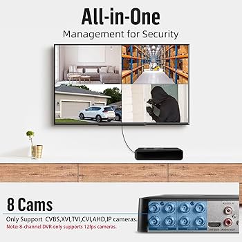 Amazon.com : 8 Channel Security DVR Recorder with 500G HDD, 8CH