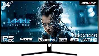 Amazon.co.jp: JAPANNEXT 34インチ ゲーミングモニター 144Hz 8ms