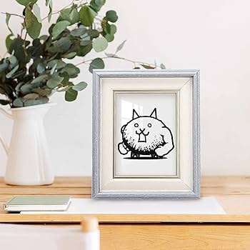 Amazon.co.jp: にゃんこ大戦争 フォトフレーム 木製 写真立て 木目調