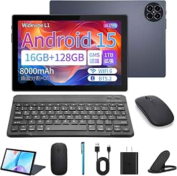 Amazon.co.jp: 【2025新登場 タブレット android 15 大画面】 10インチ