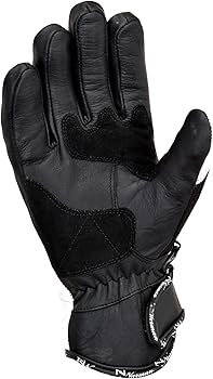 NORMAN White Short Leather Knuckle Protection Motorbike Motorcycle