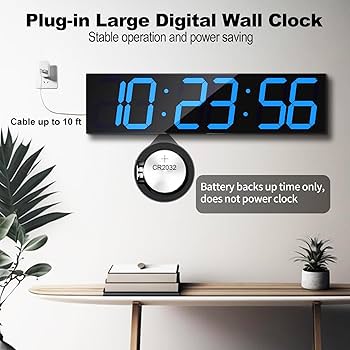 Amazon.com: CHKOSDA Digital Wall Clock, Oversize Led Digital Clock