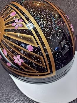 Amazon.co.jp: カスタムコルク半 黒金富士日章 桜花 七色ラメ : ホーム