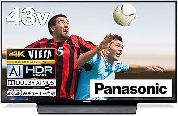 Amazon | パナソニック 43V型 4Kダブルチューナー内蔵 液晶 テレビ