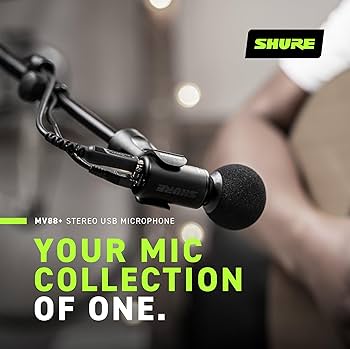 Amazon.co.jp: SHURE シュア MV88+ステレオ USB マイクロホン