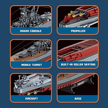 Amazon.co.jp: MISINI M7001 1:300 日本の大和戦艦ビルディング