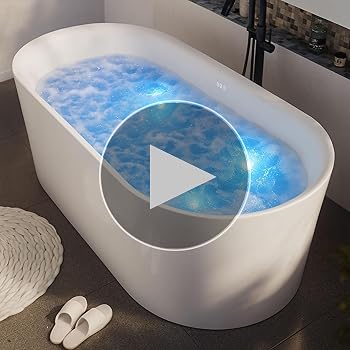 Amazon.com: ANZZI Whirlpool Air Jetted Freestanding Bathtub