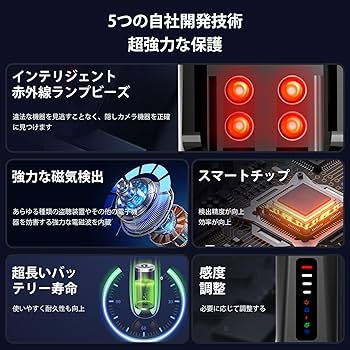 Amazon.co.jp: 盗聴器発見機 この盗撮盗聴発見器能は小型カメラ、盗撮