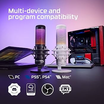 Amazon.com: HyperX QuadCast S – RGB USB Condenser Microphone for