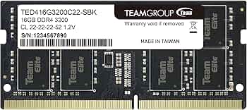 TEAMGROUP Elite DDR4 16GB Single 3200MHz PC4-25600 CL22 Unbuffered