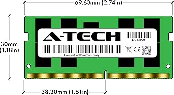 A-Tech 32GB Kit (2x16GB) DDR4 2400MHz PC4-19200 ECC SODIMM 2Rx8