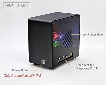 Amazon.com: ElectroCookie Raspberry Pi 5 Case, Aluminum Mini Tower