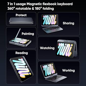 Amazon.com: doqo iPad mini 7/Mini 6 Keyboard case 2021/2024