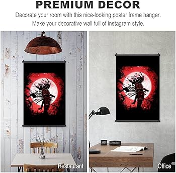 Amazon.co.jp: 掛ける絵 ポスター 日本の幽霊侍 サムライ 掛け軸壁飾り