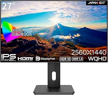 Amazon.co.jp: JAPANNEXT 27インチ モニター WQHD 2560x1440解像度 IPS