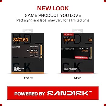 Amazon.com: WD_BLACK SN7100 SSD NVMe de 2 TB - Gen4 PCIe, M.2 2280