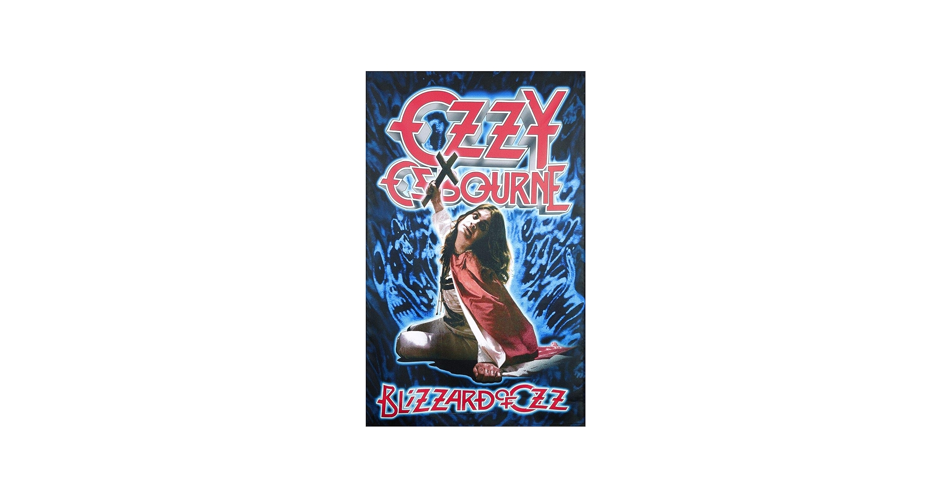 Amazon.com: Ozzy Osbourne Flag Blizzard of OZZ Poster Flag Fabric