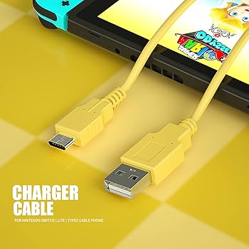 Amazon.com: ECHZOVE Yellow Charging Cable for Nintendo Switch lite